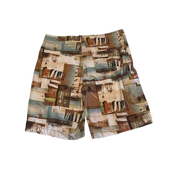 NWT Men’s Arizona Jeans Co. Board Shorts Brown Size 34 - Picture 2 of 12